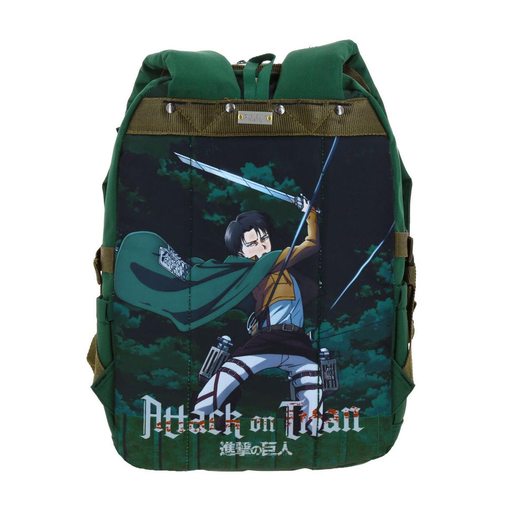 Mochila grande para niño 1818 Attack on titan Verde LIEV