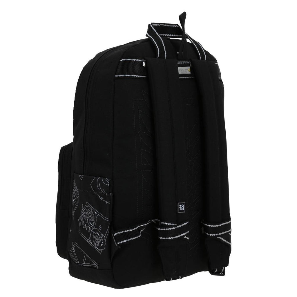 Mochila grande para niño 1818 Attack on titan Negro MANKE