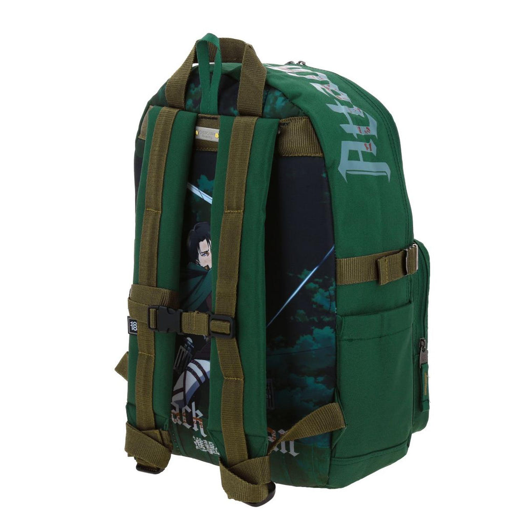 Mochila grande para niño 1818 Attack on titan Verde LIEV