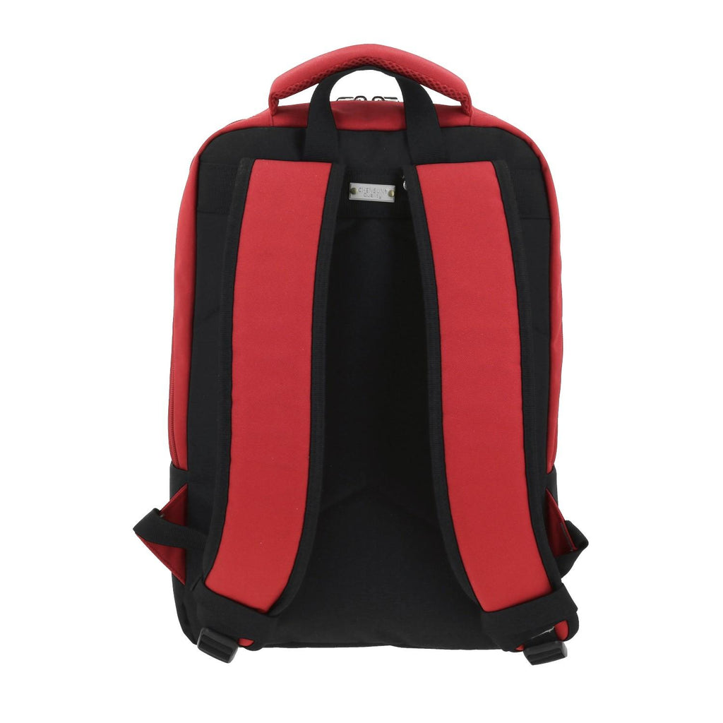 Mochila Grande 1818 Unisex Wynn Rojo Con Porta Laptop De Hasta 15".