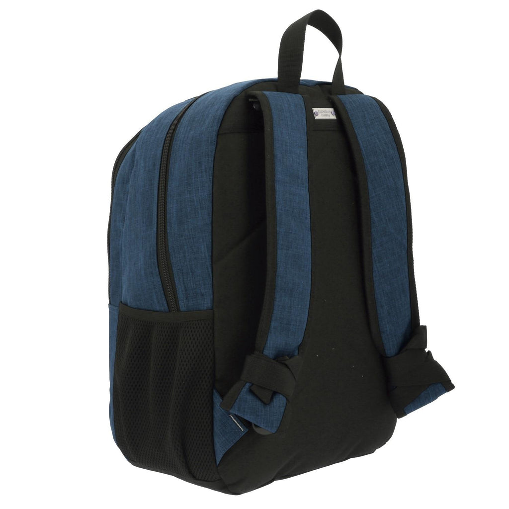 Mochila Grande 1818 Unisex Hop Azul Con Porta Laptop De Hasta 15".