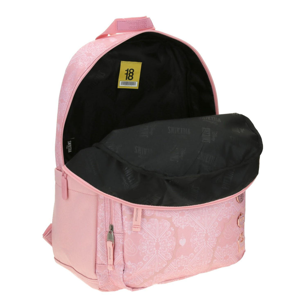 Mochila grande para niña 1818 Villanas Rosa LELLERED