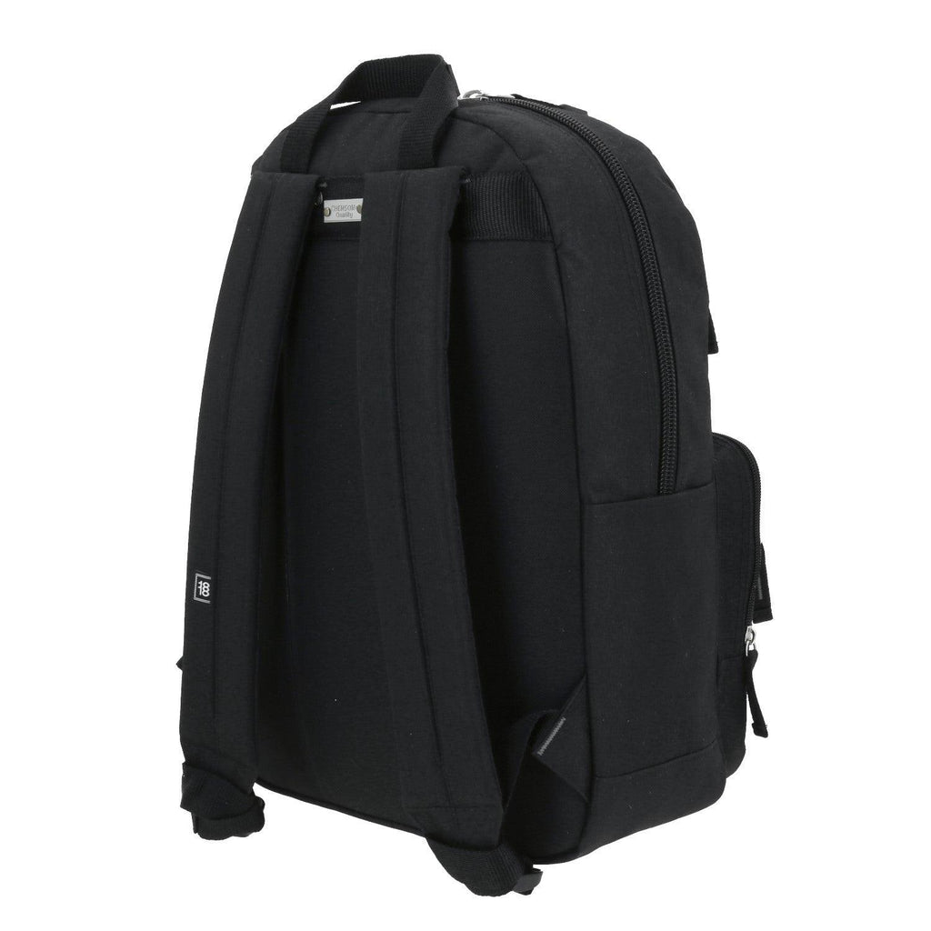 Mochila grande 1818 Unisex NEFRESA Negro con Porta Laptop de hasta 15".