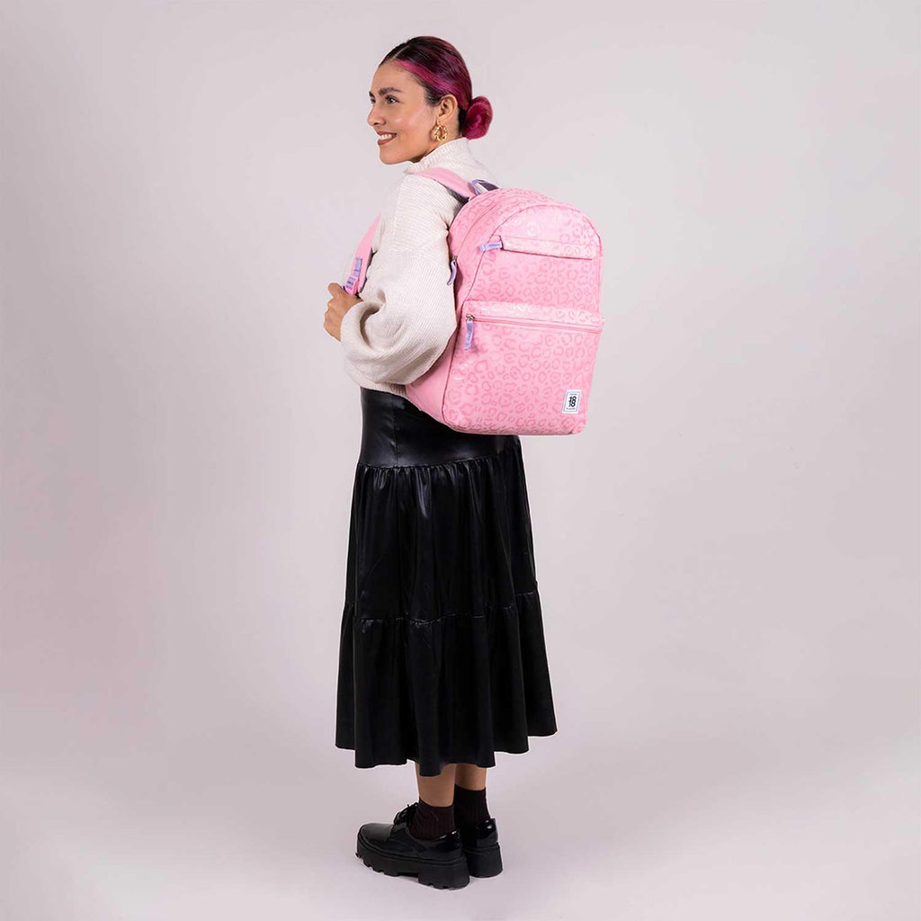 Mochila grande 1818 Unisex COLORS24 Rosa