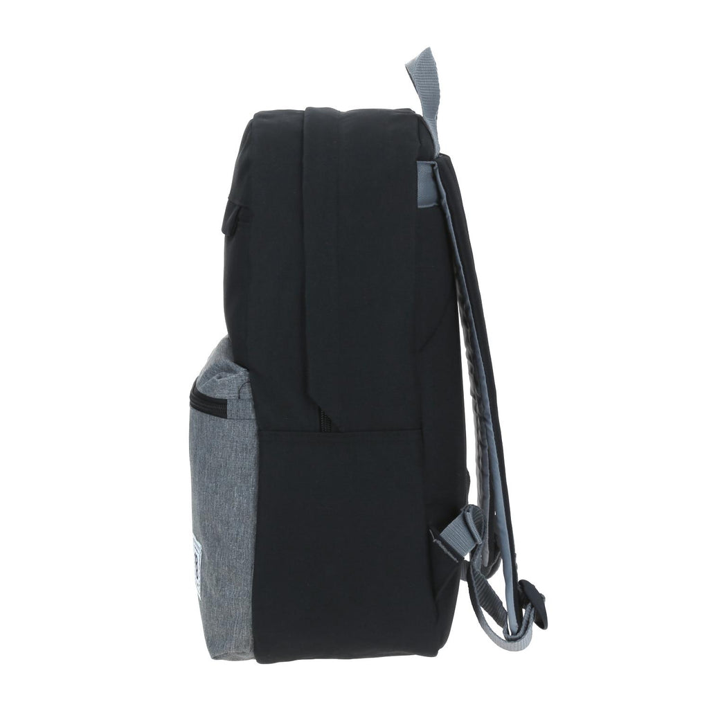 Mochila Grande Juvenil Colors Unisex Gris Con Negro