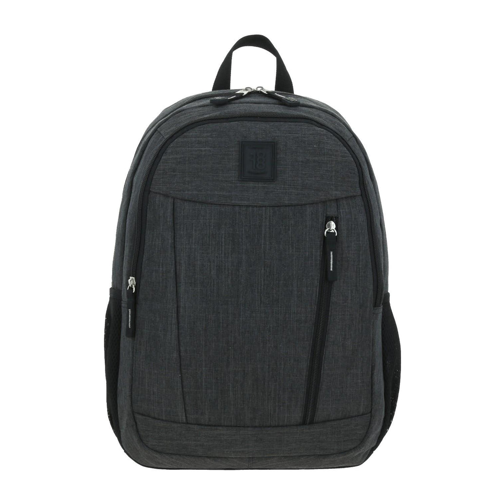 Mochila Grande 1818 Unisex Hop Negro Con Porta Laptop De Hasta 15".