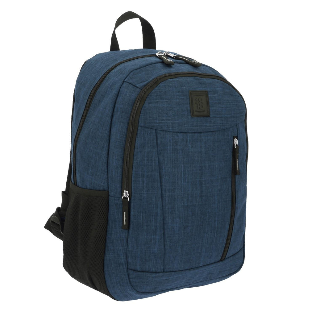 Mochila Grande 1818 Unisex Hop Azul Con Porta Laptop De Hasta 15".