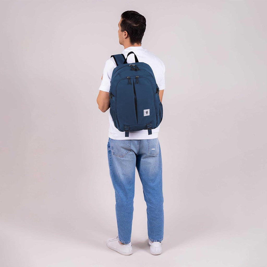 Mochila Grande 1818 Unisex Wynn Azul