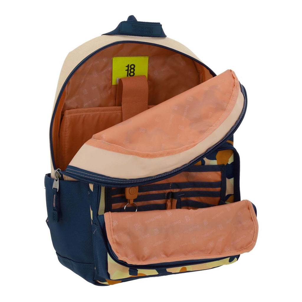 Mochila grande para mujer 1818 Beige PRENT Porta Laptop de hasta 15".