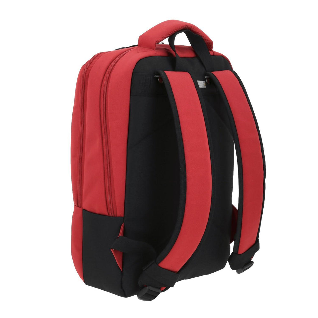 Mochila Grande 1818 Unisex Wynn Rojo Con Porta Laptop De Hasta 15".